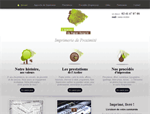 Tablet Screenshot of imprimerie-apr.com